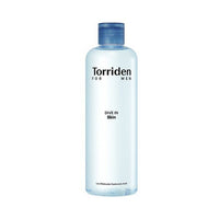 Torriden Dive-in For Men Low Molecular Hyaluronic Acid Skin 300ml in clear bottle for instant hydration boost