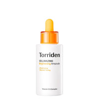 Torriden Cellmazing VITA C Brightening Ampoule 30 ml in white bottle with orange dropper for brightening effect