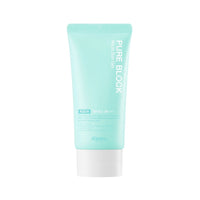 A'pieu Pure Block Aqua Sun Gel SPF50+/PA+++ 50ml in aqua blue packaging with long-lasting hydration benefits